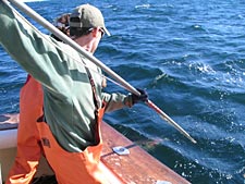 Kevin wielding harpoon