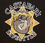logo on blue shirt