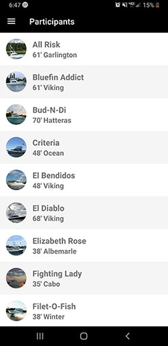 App participants list